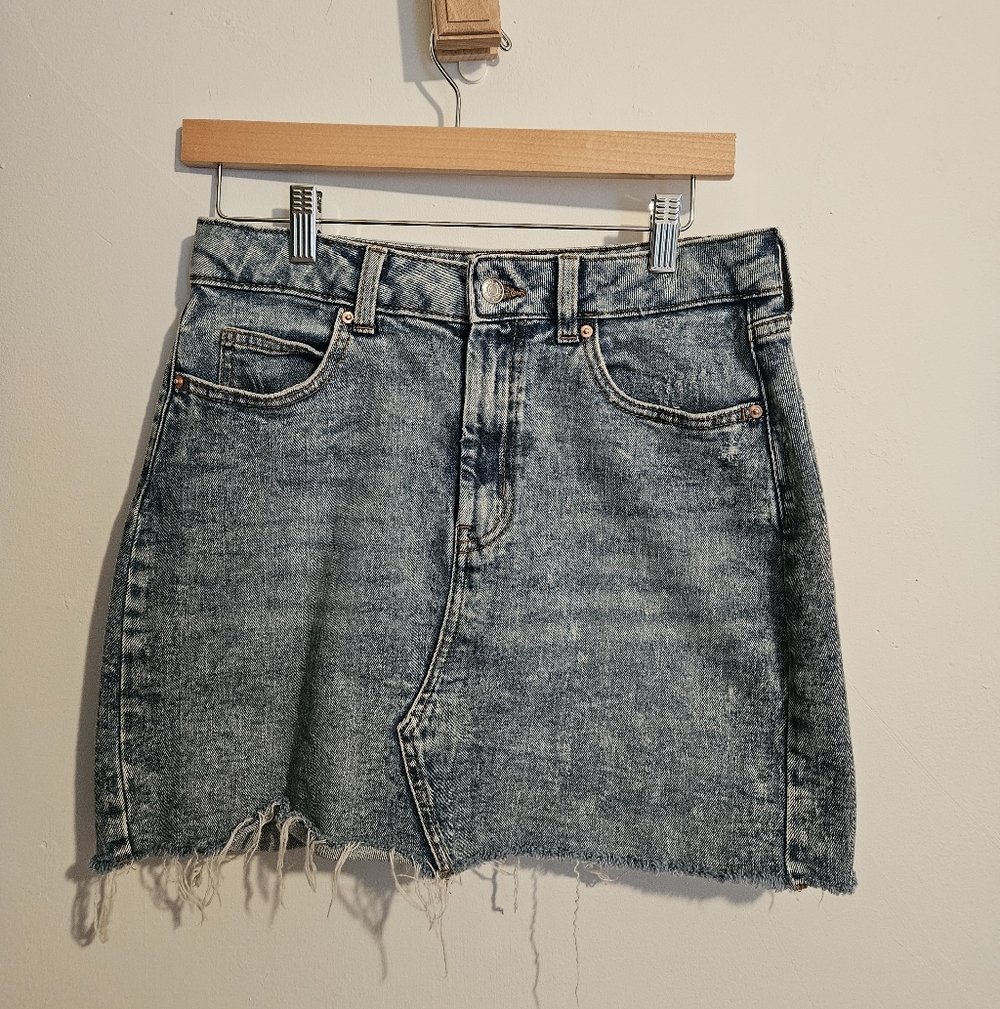 Wild Fable Distressed Denim Mini Skirt